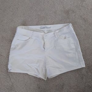 White jean shorts